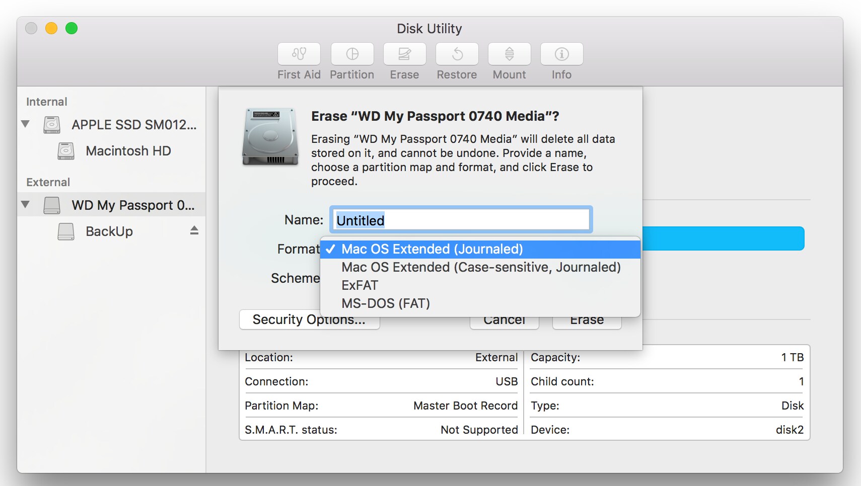 format my passport for both mac and pc
